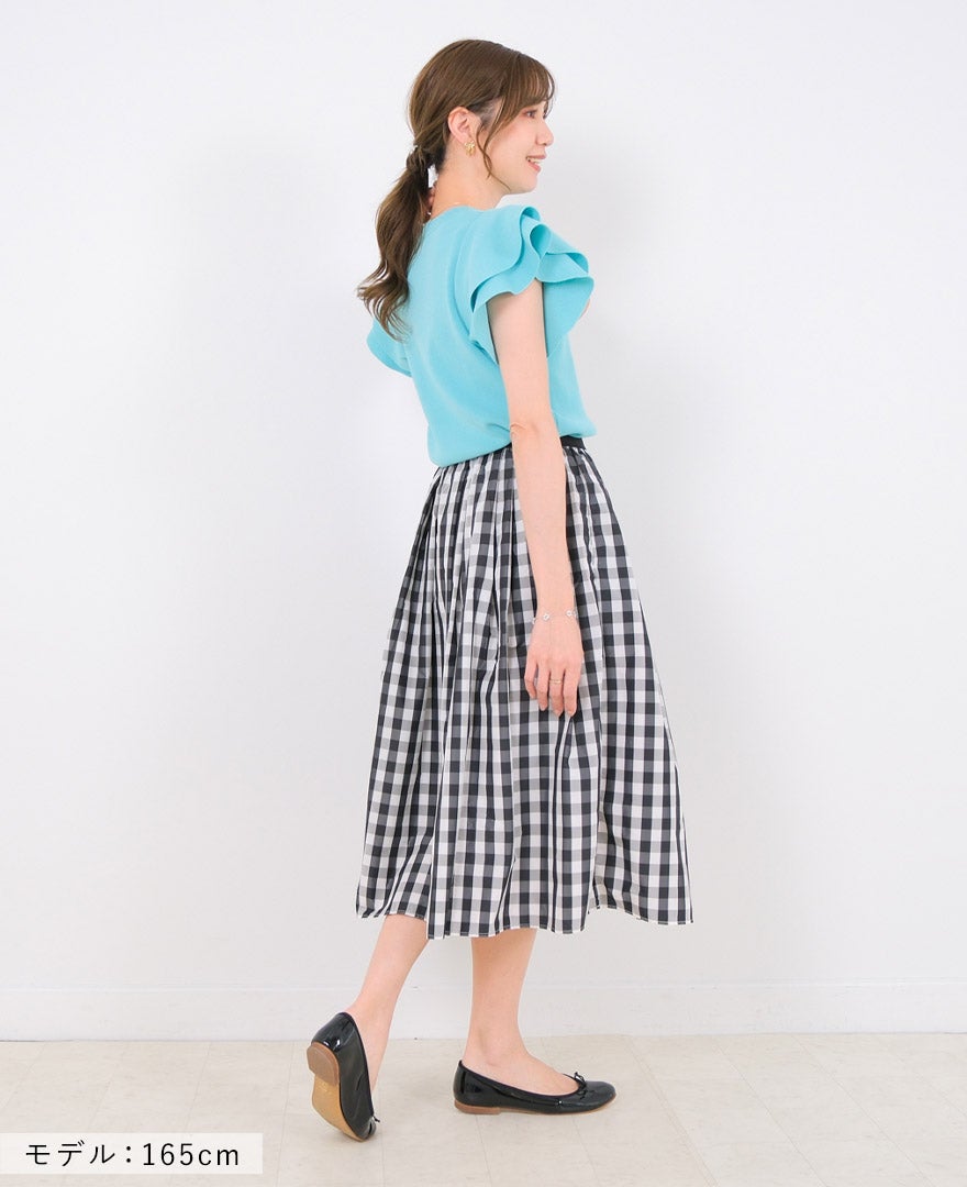 GiselleSM2 ギンガムチェックベスト スカート 山本美月さんの「ちょっと大人な初夏コーデ」【ギンガムチェックの