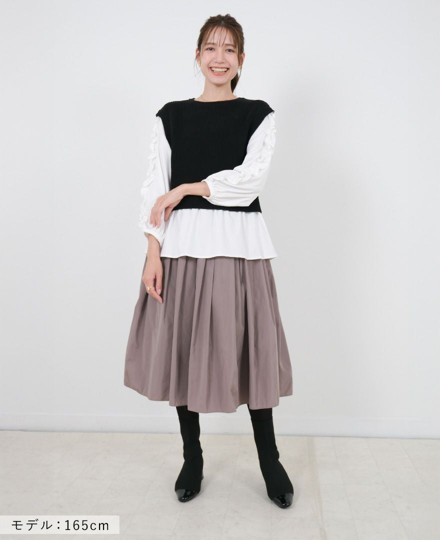 かず様 スカート Sグレージュ 神戸・山の手スカート グレージュ / TRECODE公式通販 「大人可愛いラク