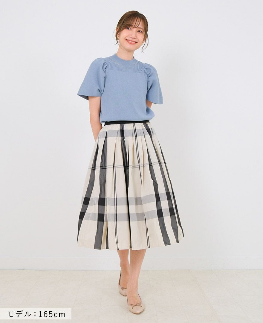 神戸・山の手モノトーンチェックスカート ホワイト / TRECODE公式通販