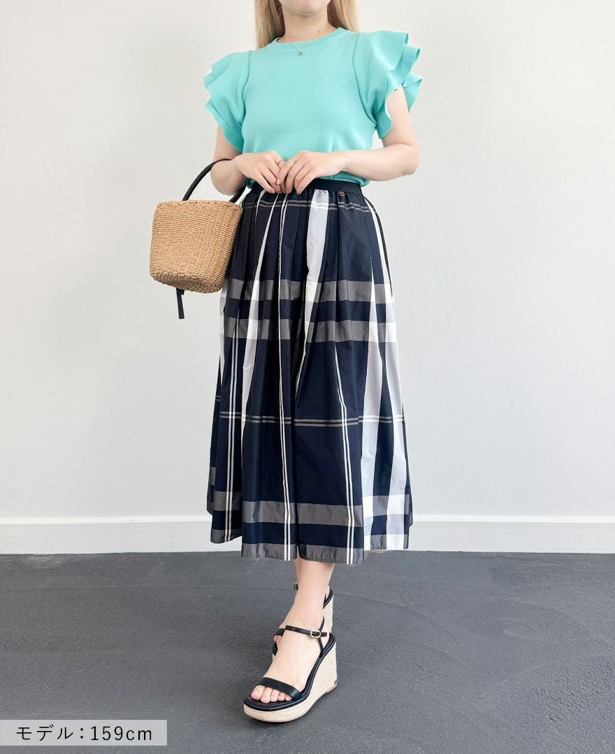 神戸・山の手モノトーンチェックスカート ネイビー / TRECODE公式通販