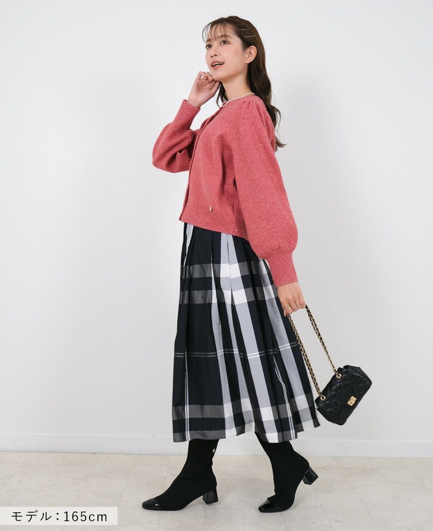 神戸・山の手モノトーンチェックスカート ネイビー / TRECODE公式通販