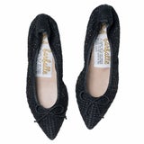 エコメッシュギャザーバレエ ブラック