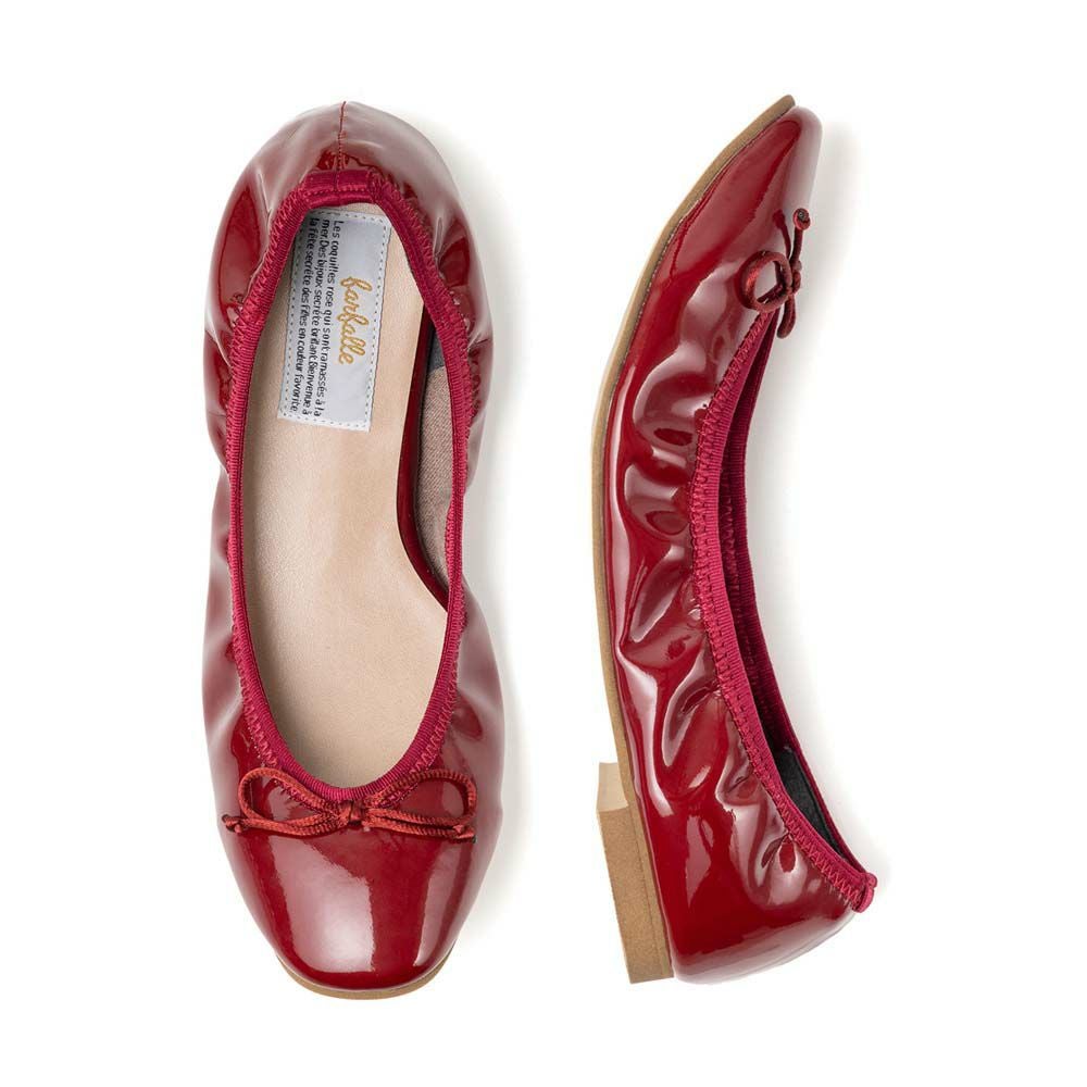 スクエアギャザーバレエ（エナメル） | CLOCHE ONLINE SHOP