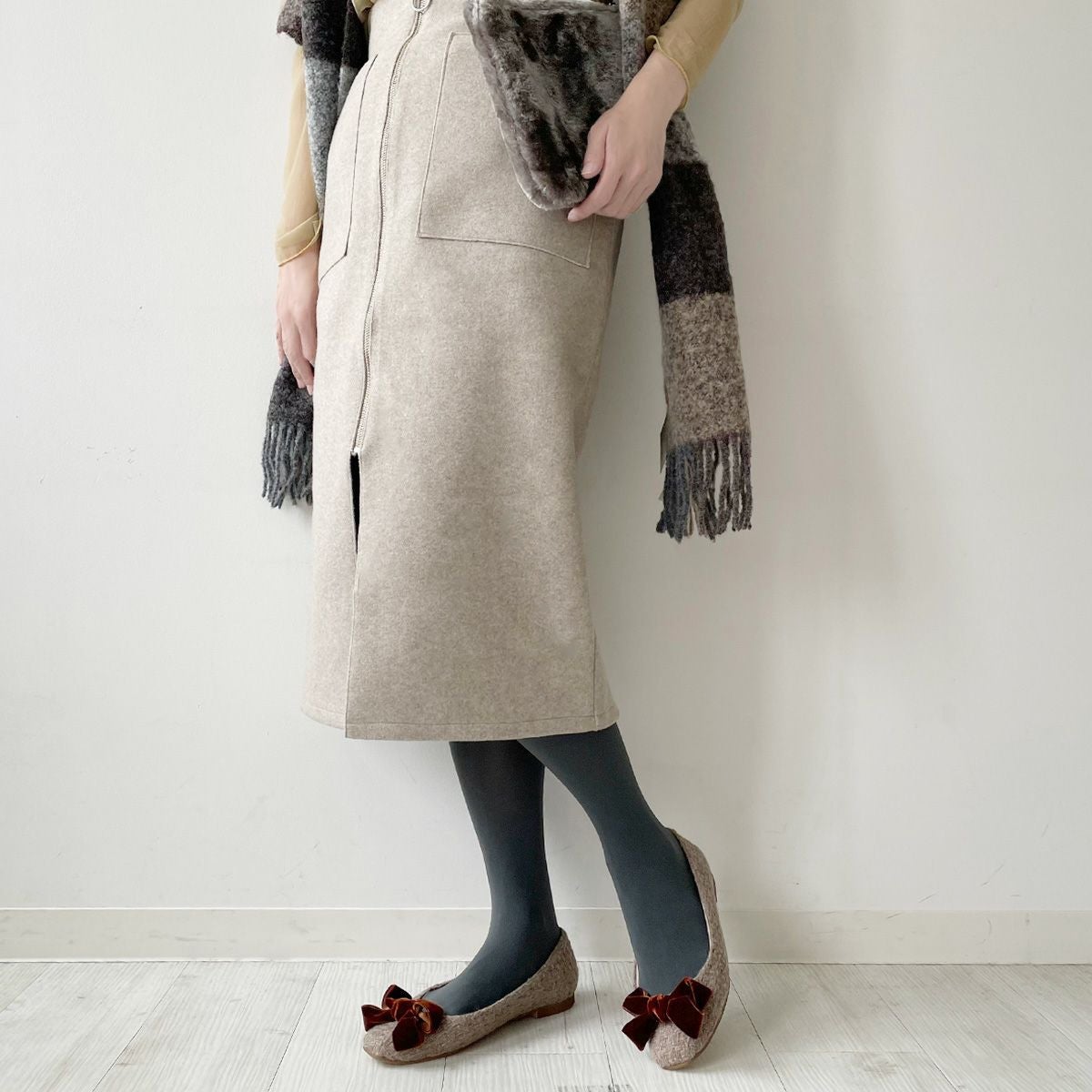 Charles（シャルル）バレエシューズスカートスタイル