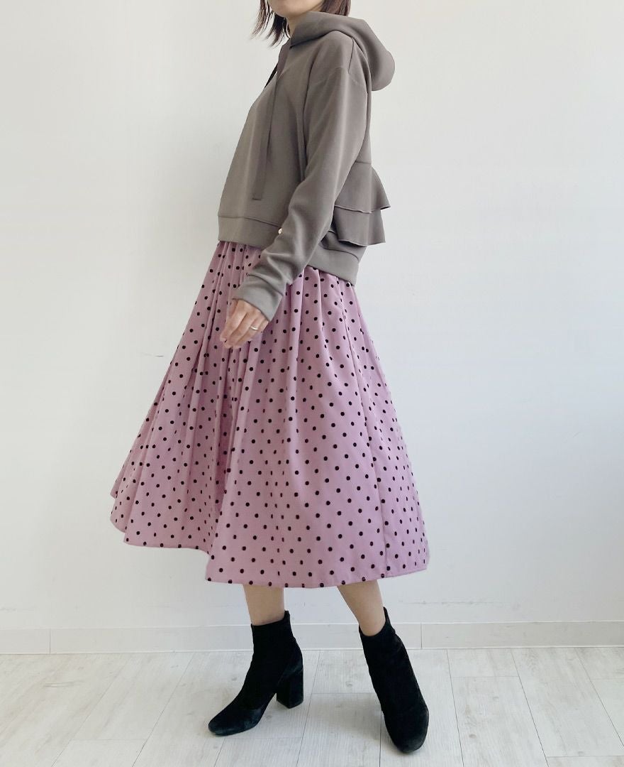 yuki 　PINKO ピンク柄スカート Little Twin Stars×PINK HOUSE A Starry Night Wish柄スカート｜ピンク