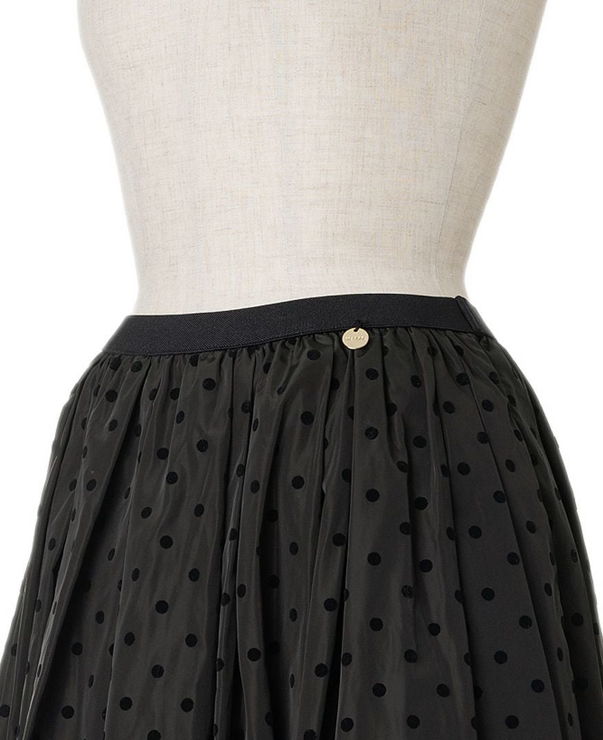 神戸・山の手フロッキードットスカート ブラック / TRECODE公式通販