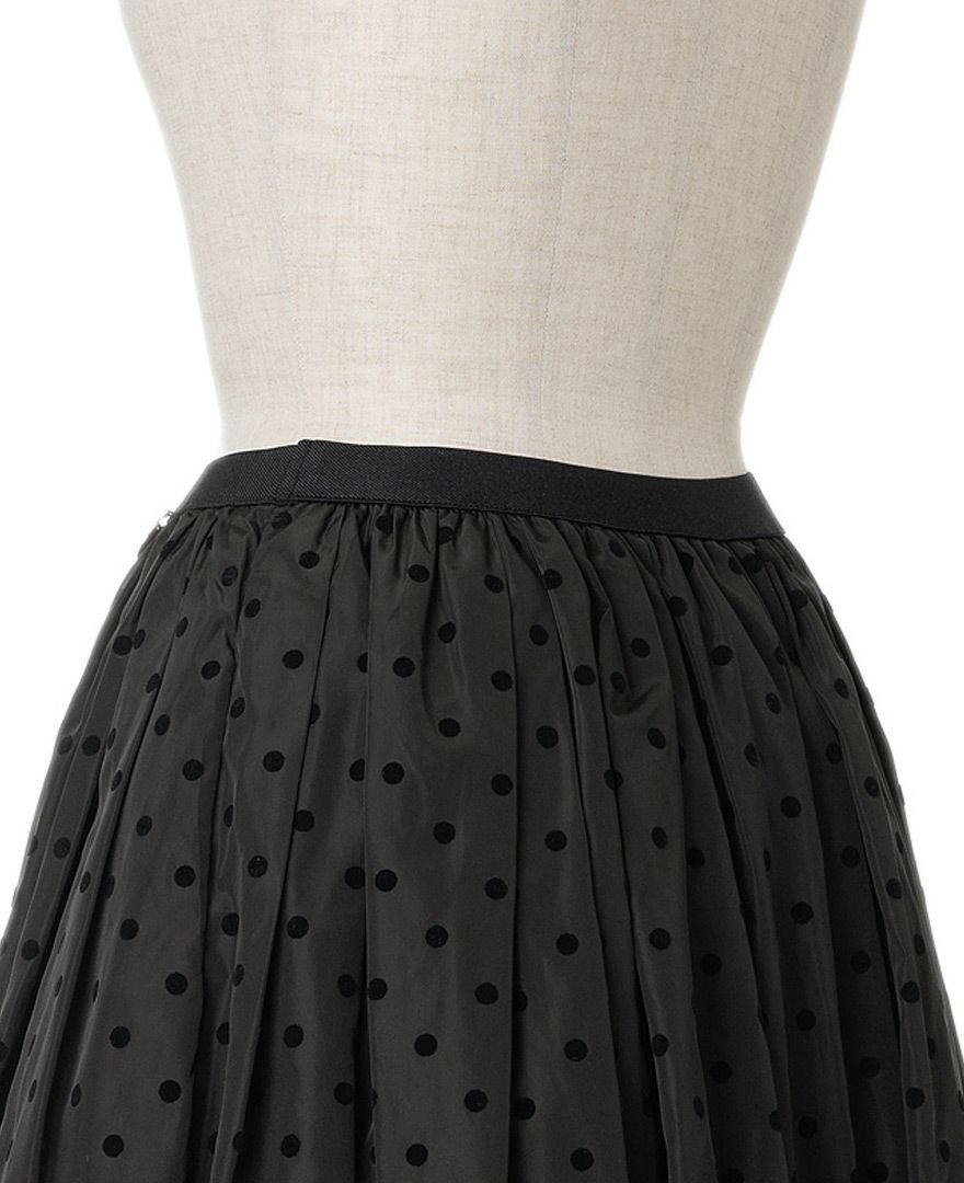 神戸・山の手フロッキードットスカート ブラック / TRECODE公式通販