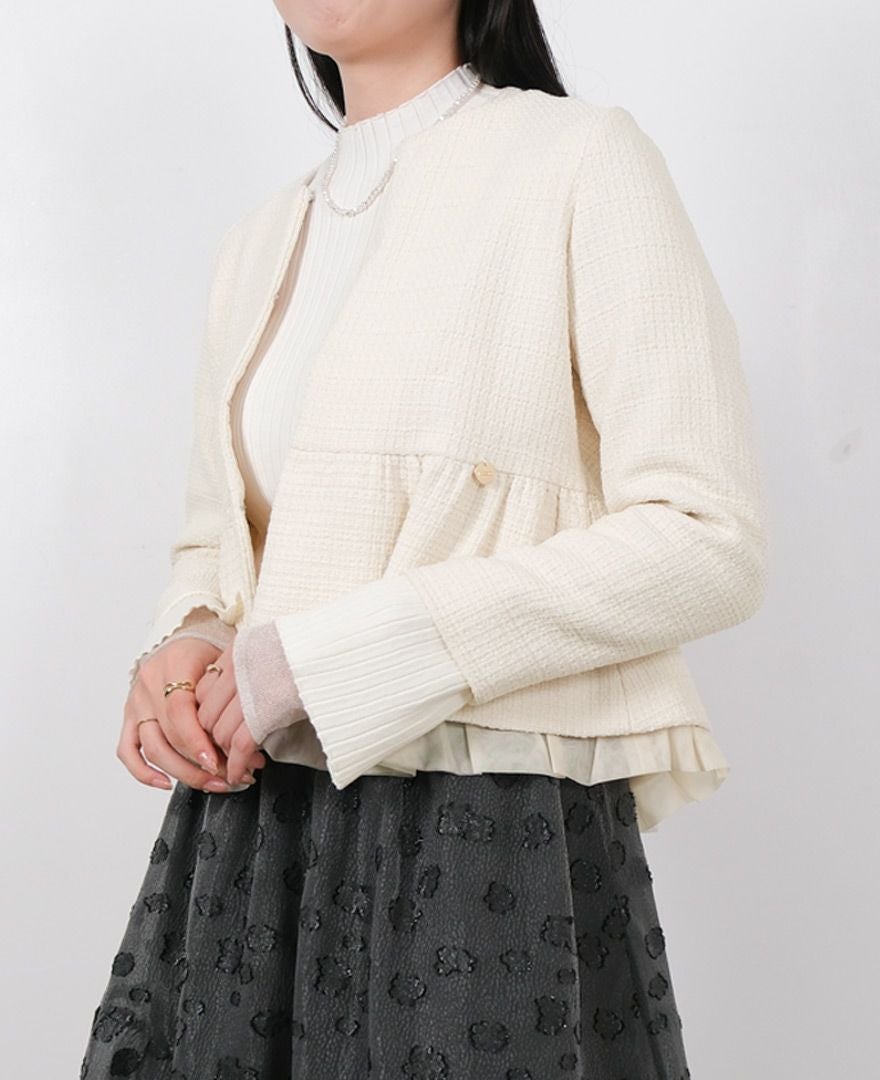 ノーカラーペプラムツイードジャケット / TRECODE公式通販 「大人