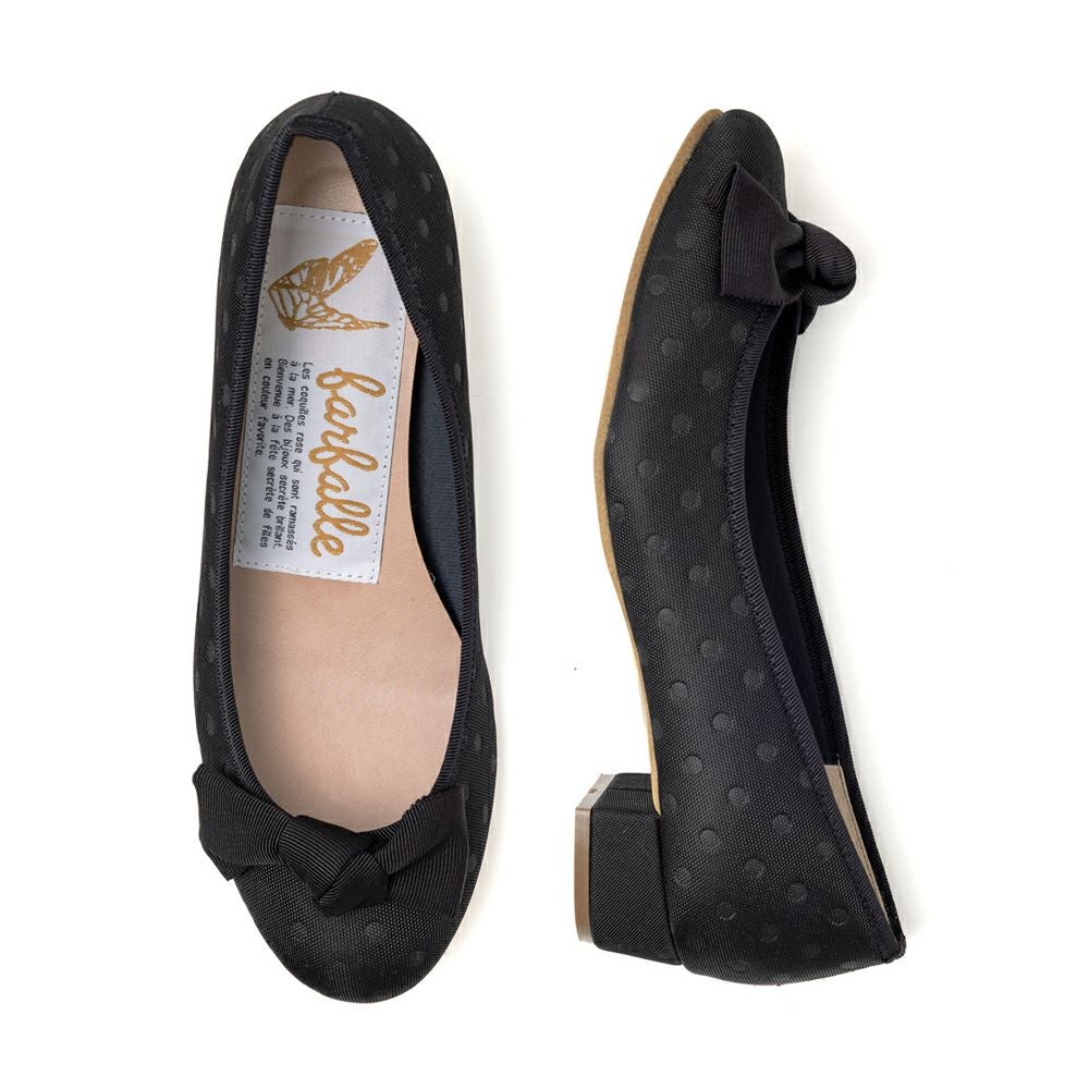 3cmヒールリボン付きバレエ（撥水） / バレエシューズブランドのファル