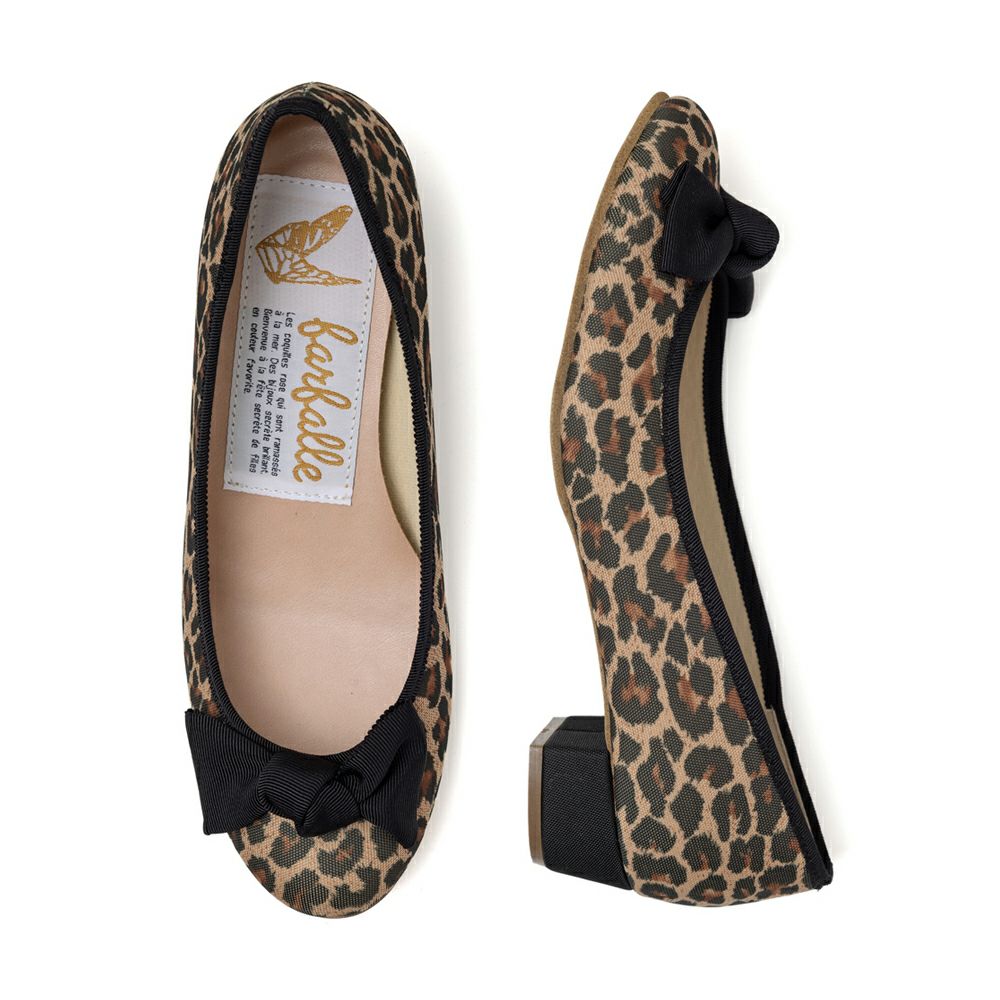 3cmヒールリボン付きバレエ（撥水） / バレエシューズブランドのファル