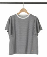 TRECODE(トレコード)1枚で華やかな印象のフレア袖ボーダーカットソー