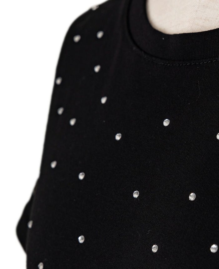 トレコード(TRECODE)ビジューTシャツ落ち着いたブラックカラー