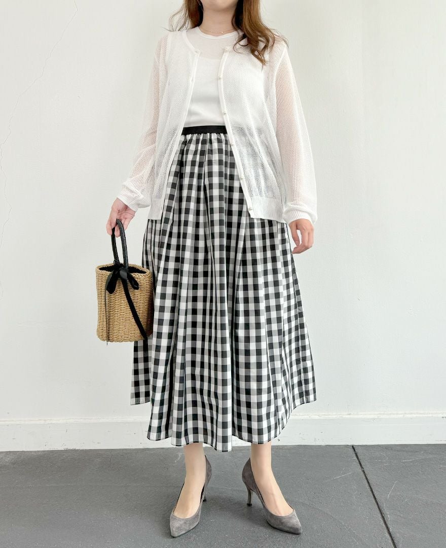 トレコード(TRECODE)メッシュカーディガンメッシュカーディガンホワイトカラー