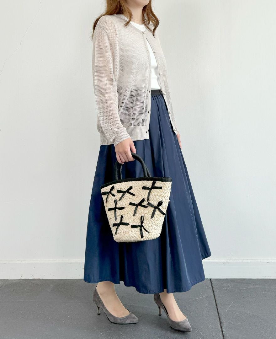 トレコード(TRECODE)メッシュカーディガンメッシュカーディガングレーカラー