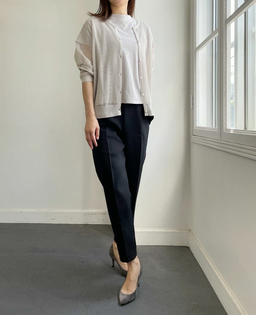 トレコード(TRECODE)メッシュカーディガンメッシュカーディガングレーカラー