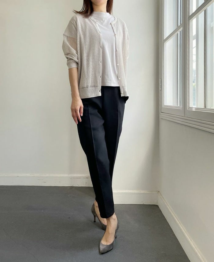 トレコード(TRECODE)メッシュカーディガンメッシュカーディガングレーカラー