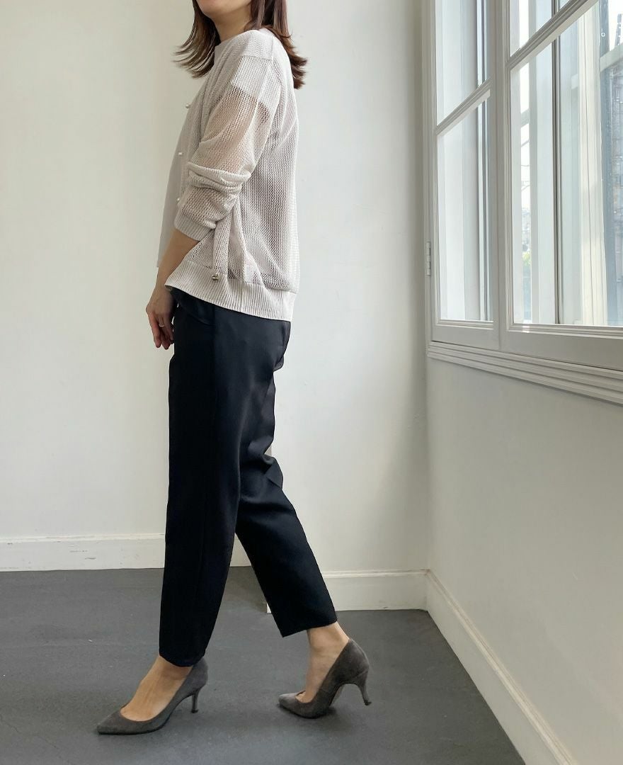 トレコード(TRECODE)メッシュカーディガンメッシュカーディガングレーカラー