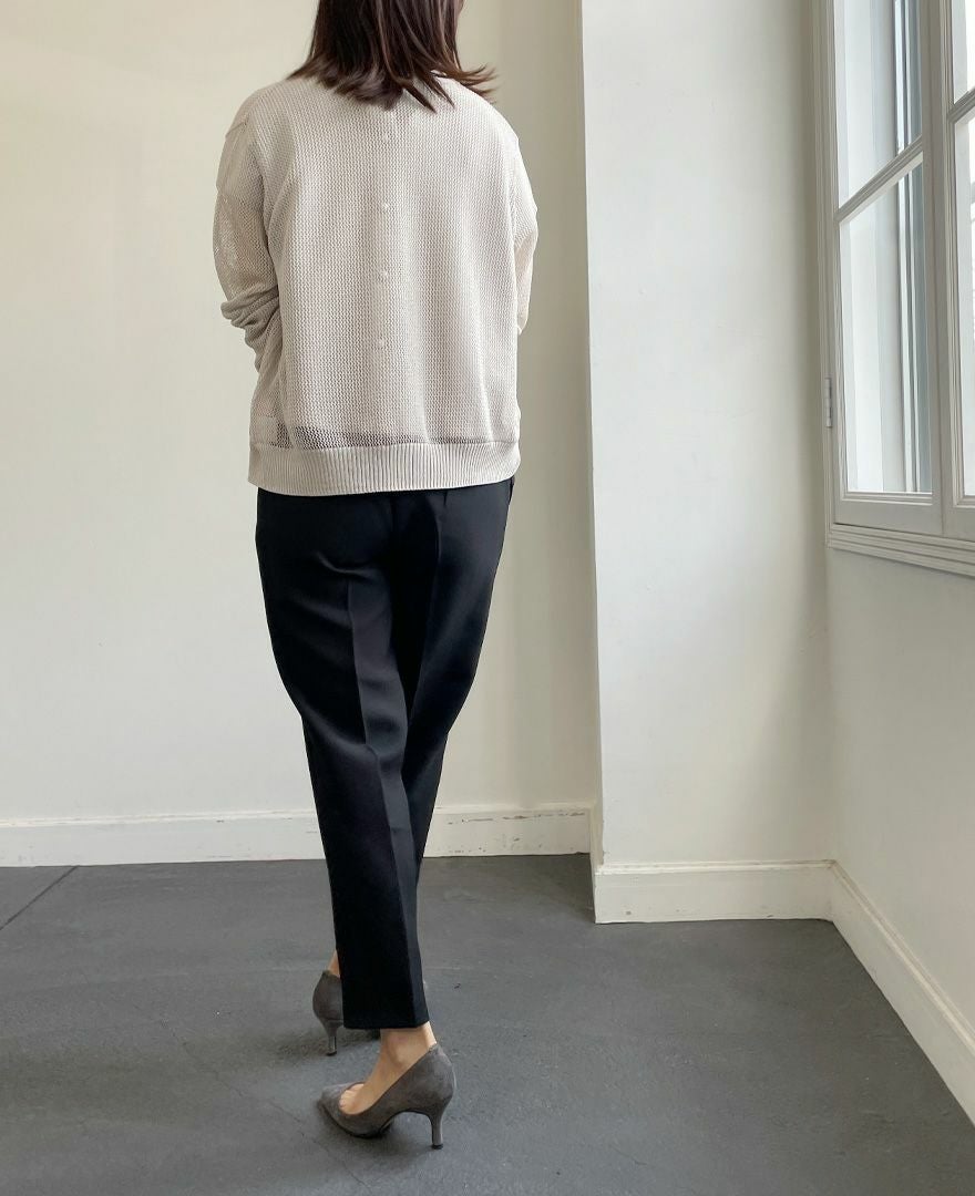 トレコード(TRECODE)メッシュカーディガンメッシュカーディガングレーカラー