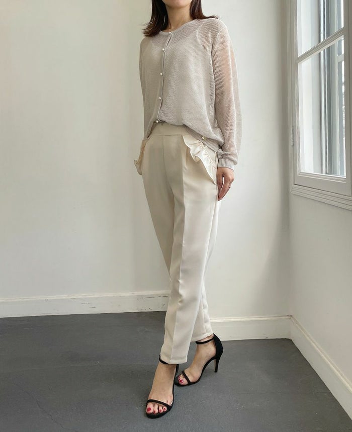 トレコード(TRECODE)メッシュカーディガンメッシュカーディガングレーカラー