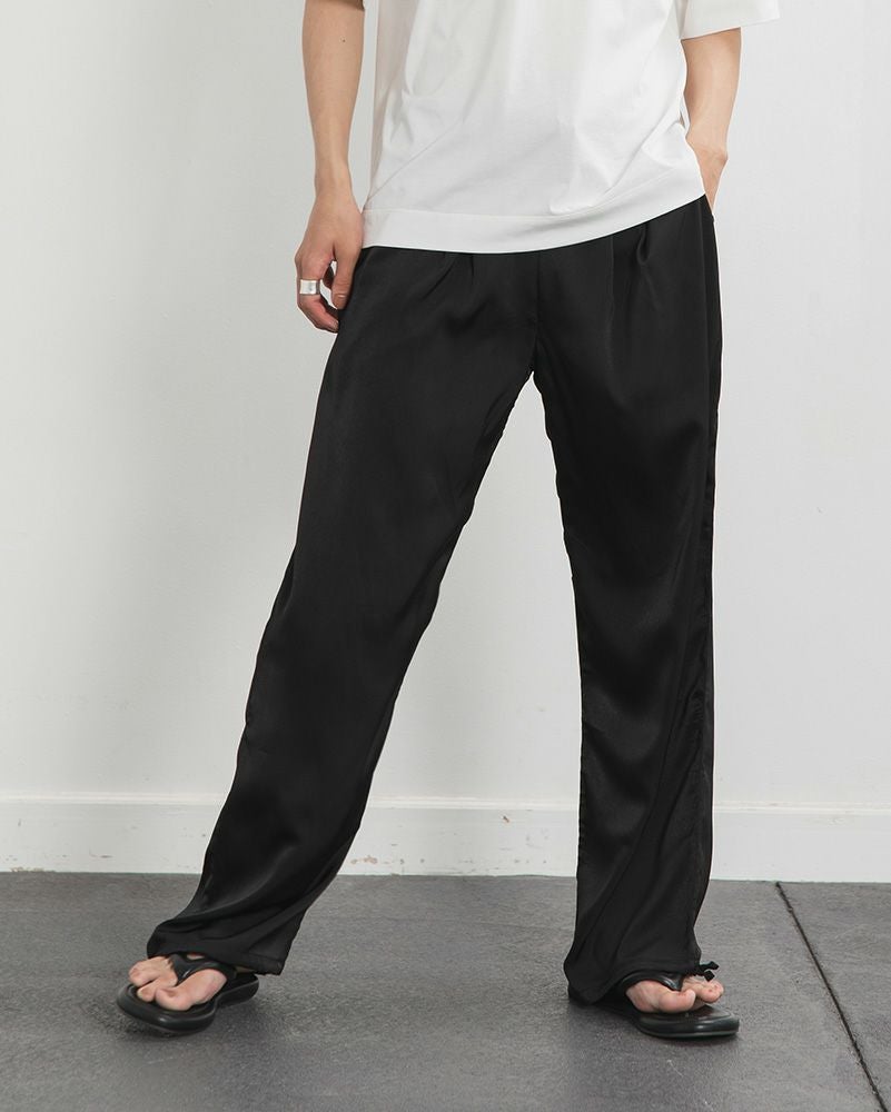 ペラクスパンツ 無地　黒曜石