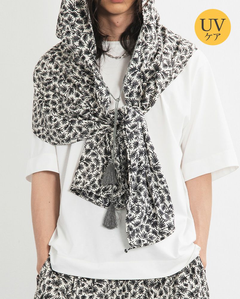 ボーホーストール プリトヴィッチェのモミの葉：白