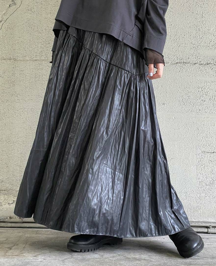 チンツ加工切替デザインスカート