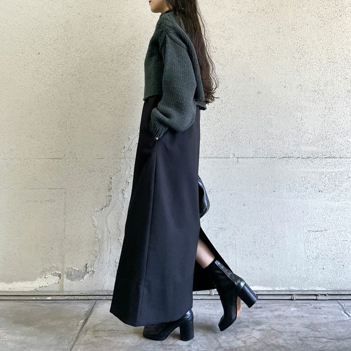 ショート丈ハイネックニット(3色)