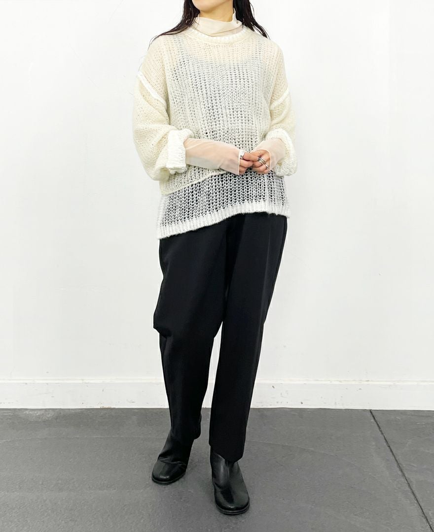 メッシュ　レイヤード　ニット 30%off】モヘヤ混メッシュレイヤードニット(4色) | CLOCHE ONLINE SHOP
