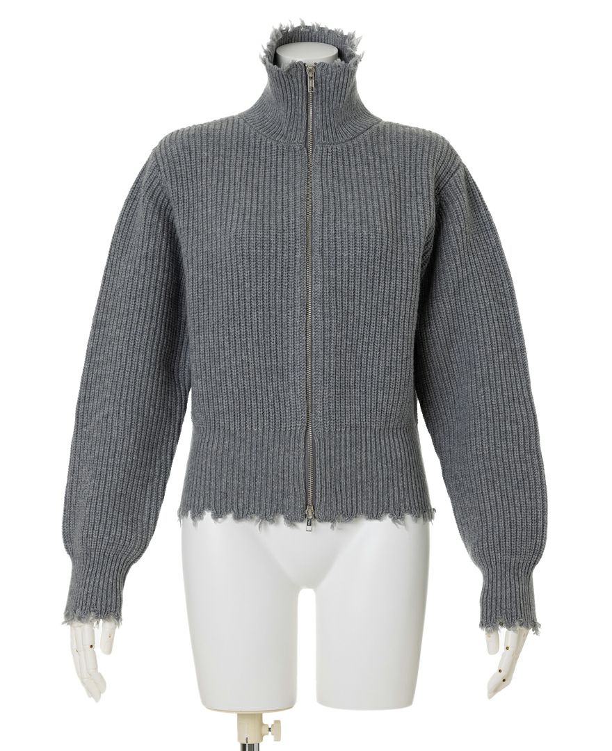 40%off】2WAYジップダメージニット(3色) | CLOCHE ONLINE SHOP