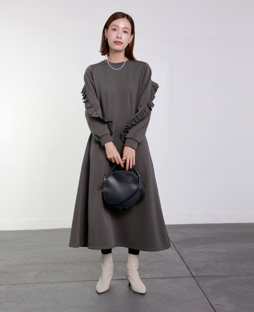 裏起毛フリルワンピース / TRECODE公式通販 「大人可愛いラクちん