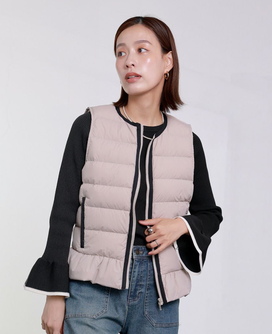 50％OFF】ペプラムライトダウンベスト / TRECODE公式通販 「大人可愛い