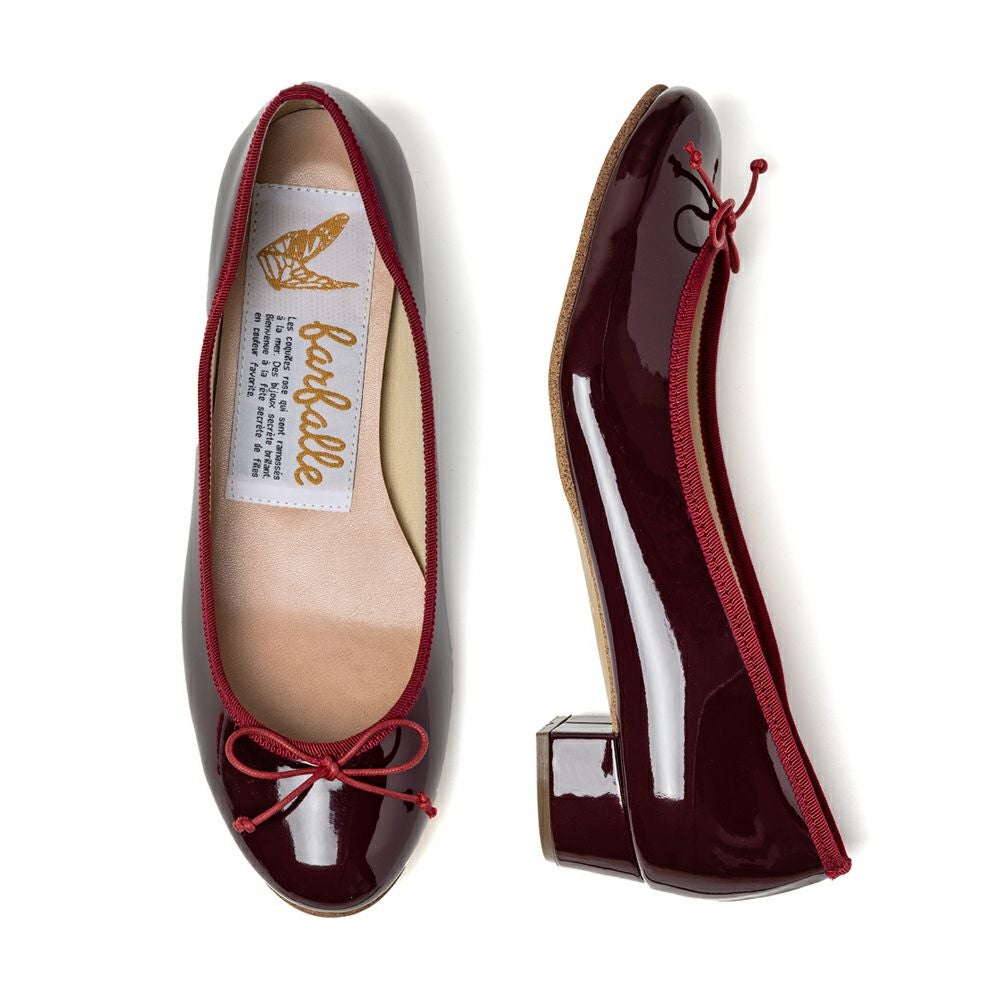 NEW】3cmヒールバレエ(エナメル) / バレエシューズブランドのファル