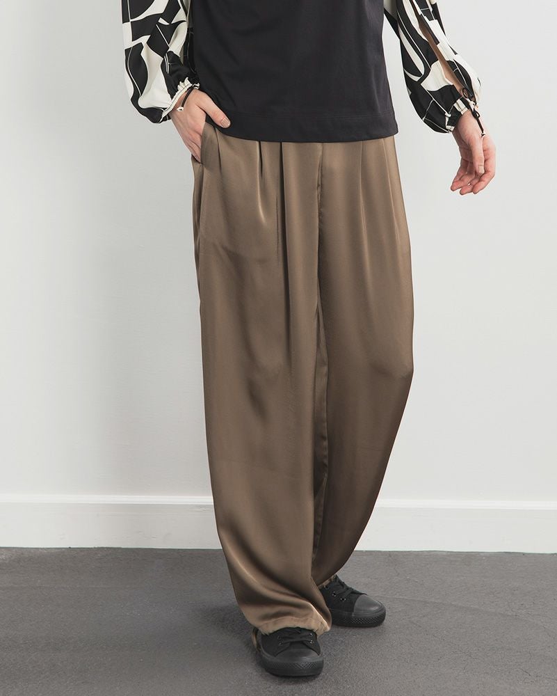 ペラクスパンツ 無地　オリーブ畑