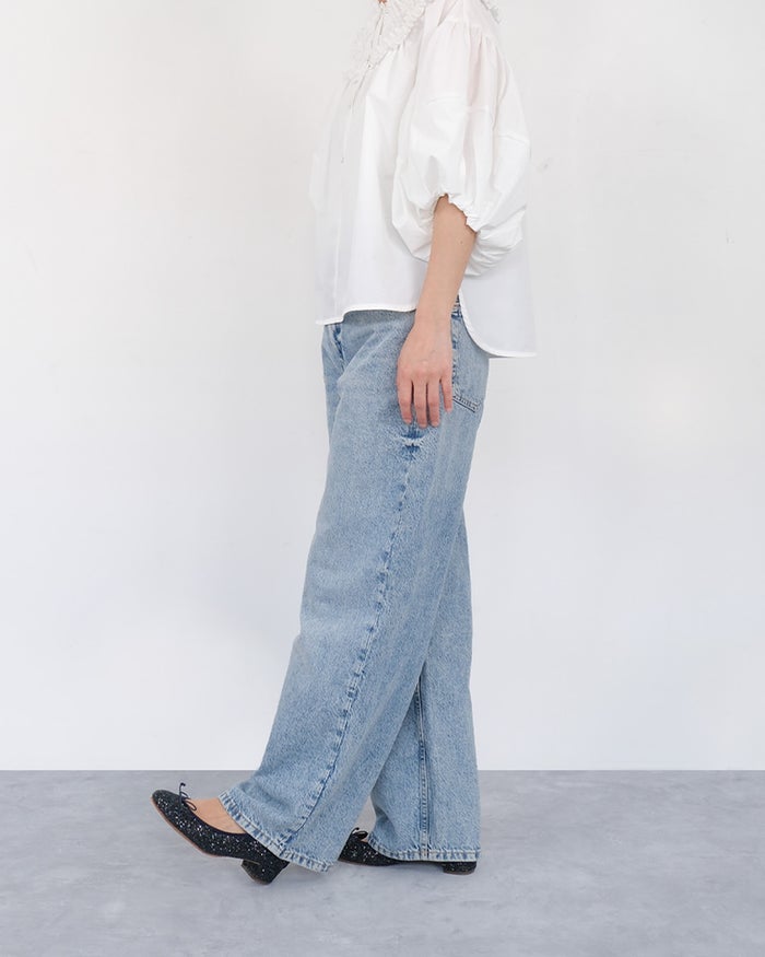 3cmヒールバレエ大粒グリッターミッドナイトは控えめな華やかさが魅力。