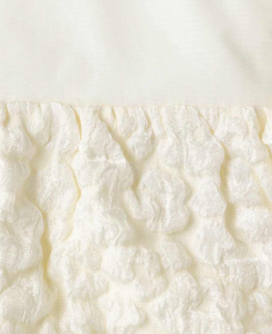 ティアードワンピース 'cotton clouds'の生地アップ画像