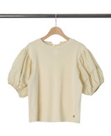 バルーン袖Tシャツベージュの詳細画像