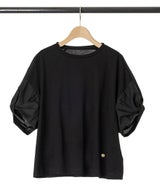 ねじり袖Tシャツブラックの詳細画像