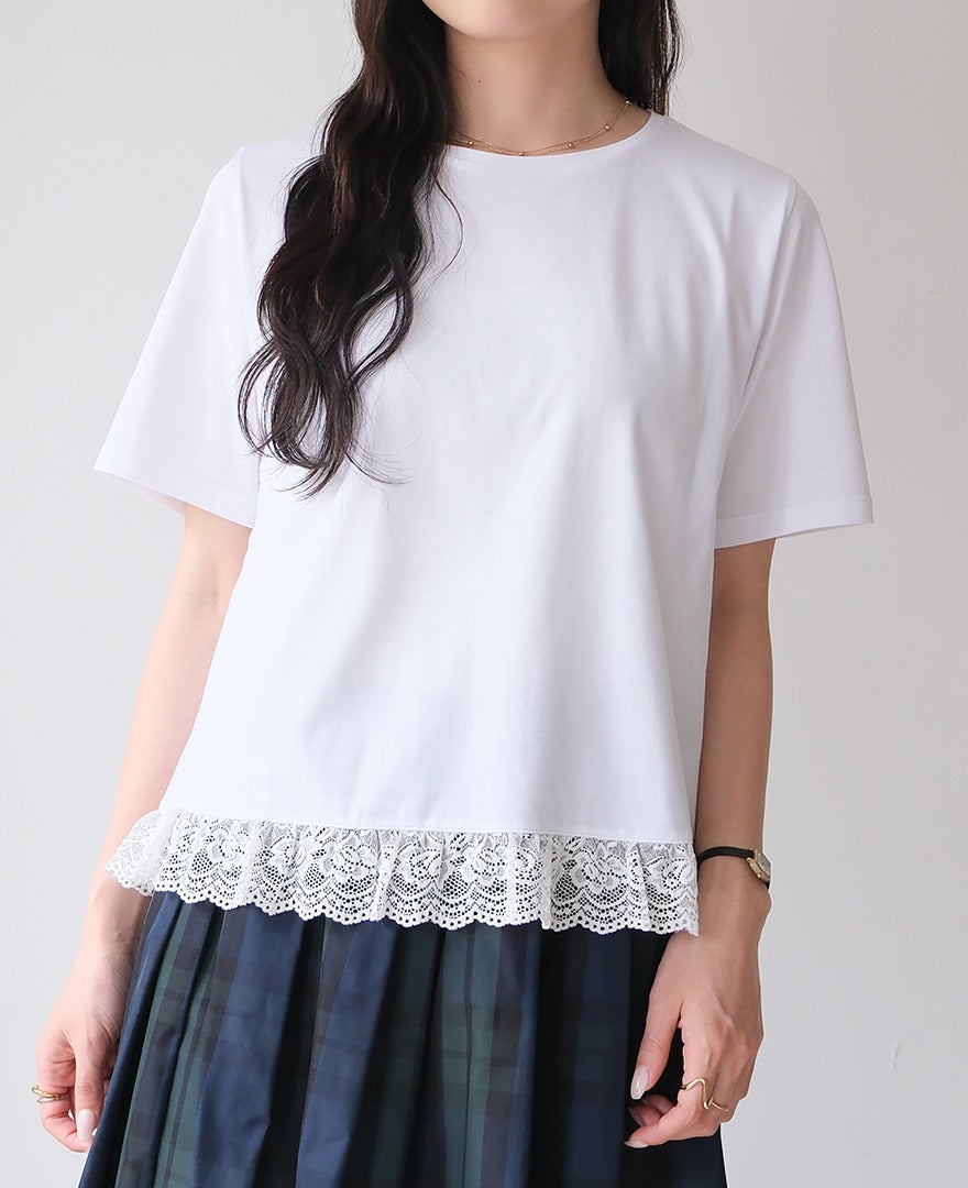 裾レースTシャツ / TRECODE公式通販 「大人可愛いラクちん着映え服」を