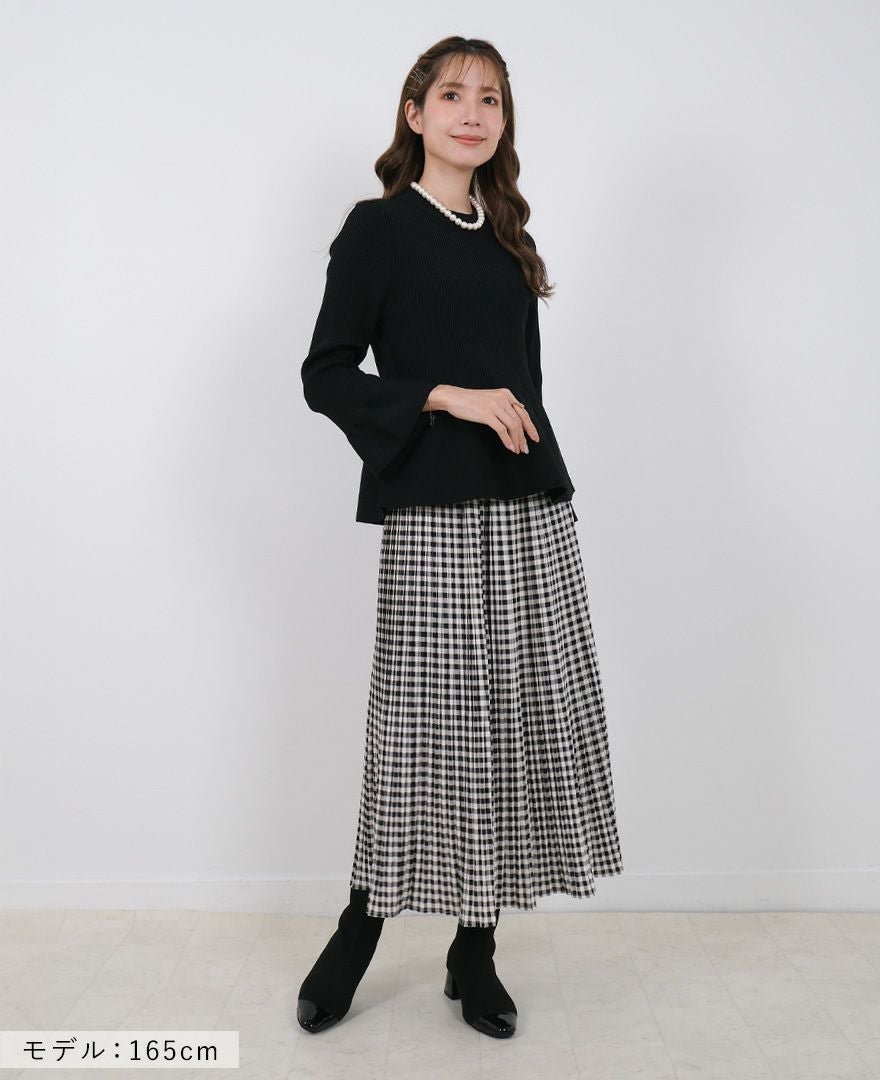 【新品】TRECODE  ペプラムニット　ブラック　38 ペプラムニット / TRECODE公式通販 「大人可愛いラクちん着映え服」を