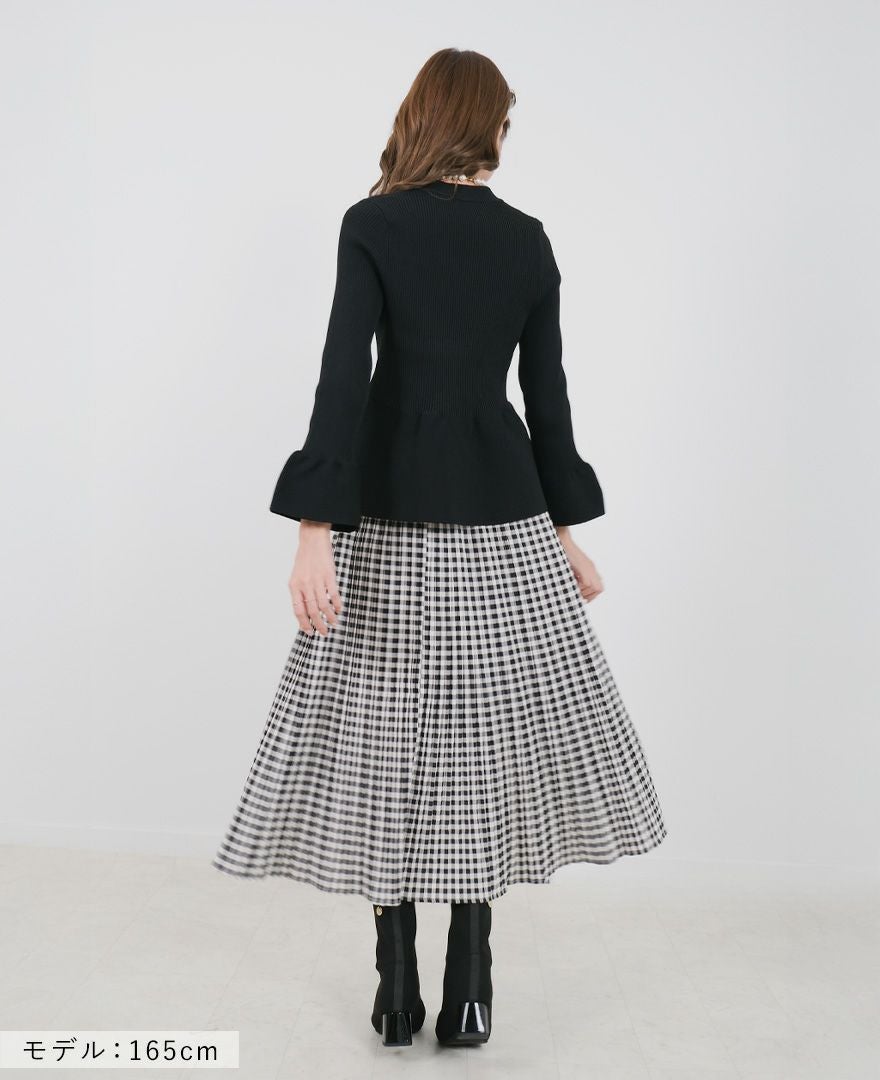 【新品】TRECODE  ペプラムニット　ブラック　38 ペプラムニット / TRECODE公式通販 「大人可愛いラクちん着映え服」を