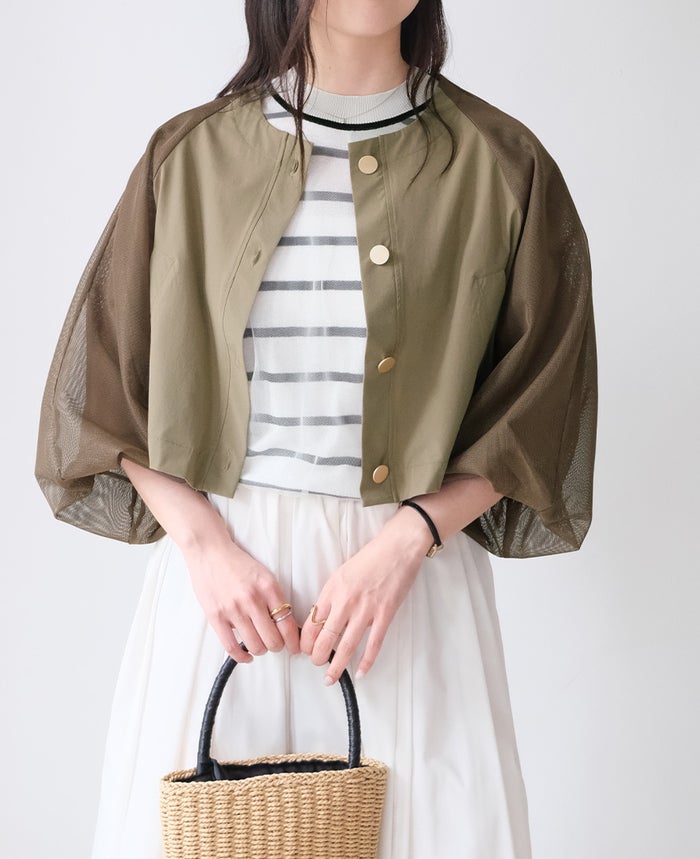 TRECODE（トレコード）の 袖メッシュブルゾンの詳細