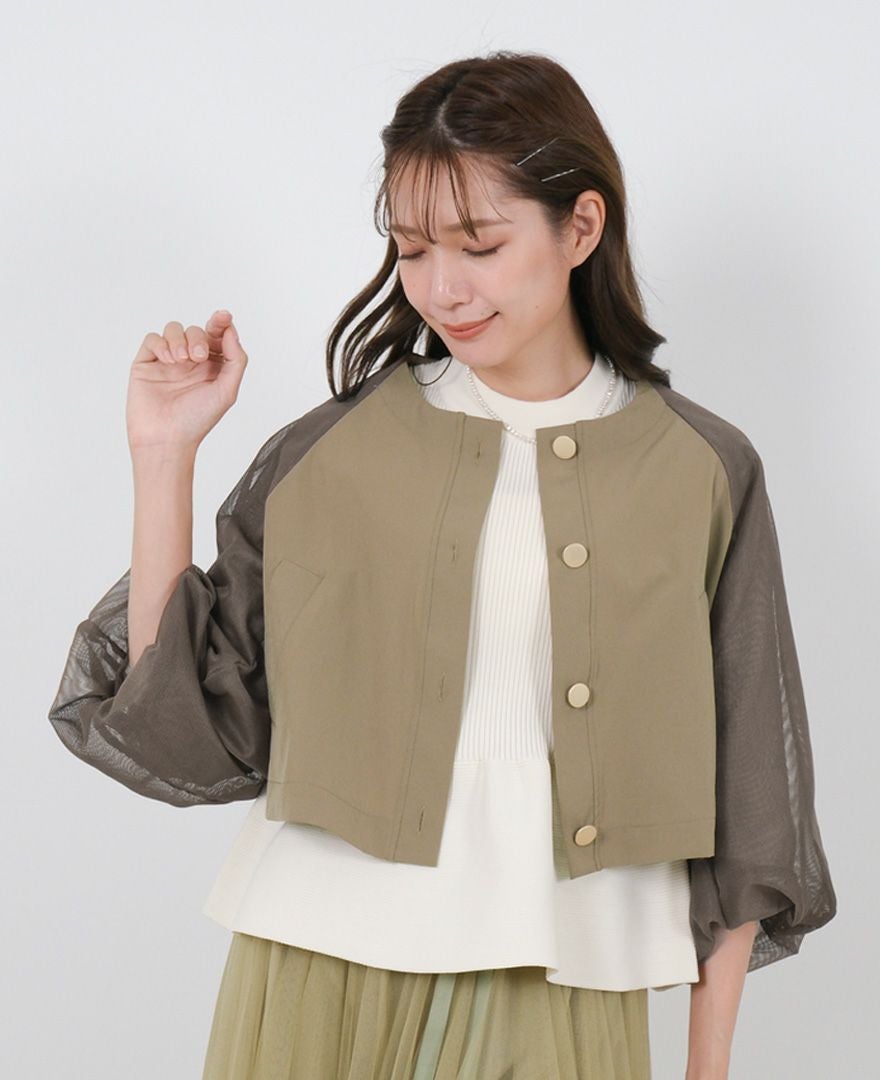 TRECODE（トレコード）の 袖メッシュブルゾンの詳細