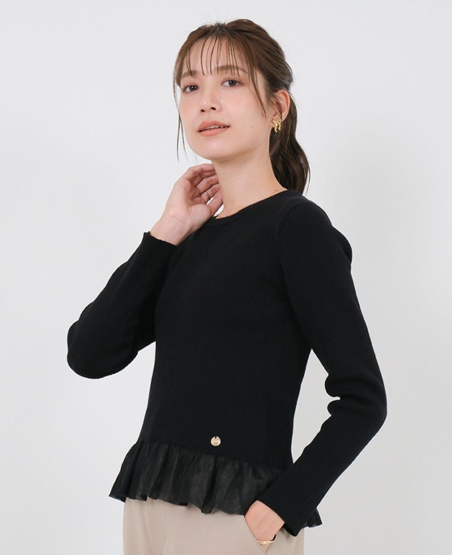 TRECODE（トレコード）の裾チュールリブニットの詳細