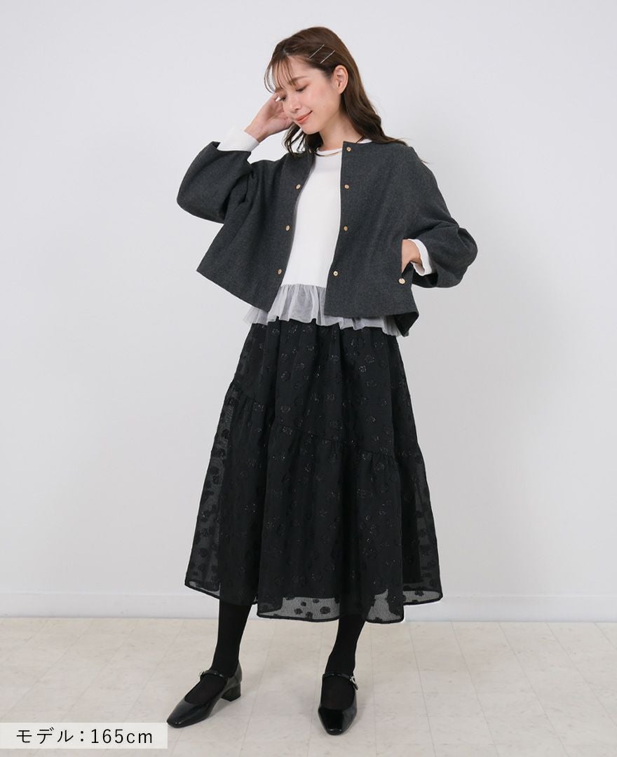 TRECODE（トレコード）の裾チュールリブニットの詳細