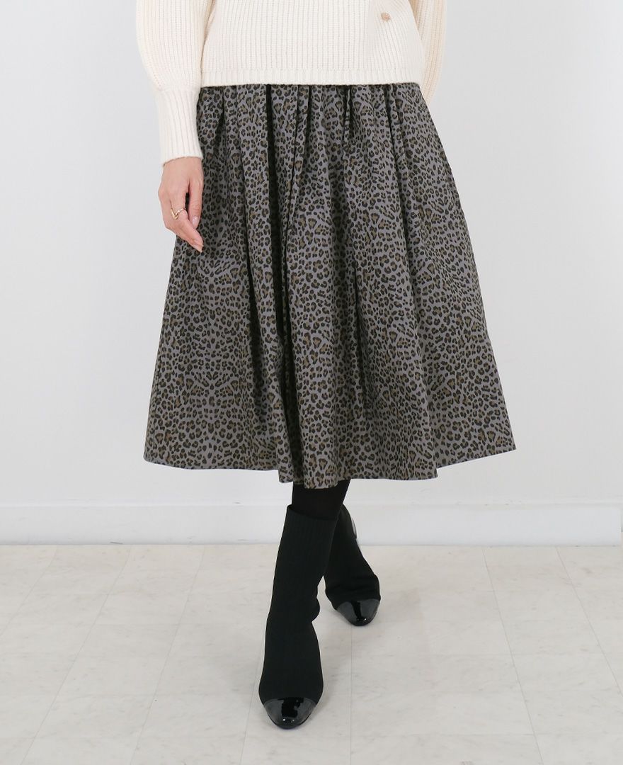 神戸・山の手レオパードスカート グレー / TRECODE公式通販 「大人
