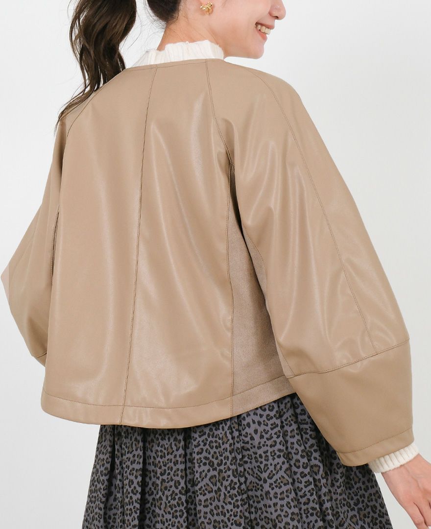 TRECODE（トレコード）のフェイクレザーブルゾンの詳細