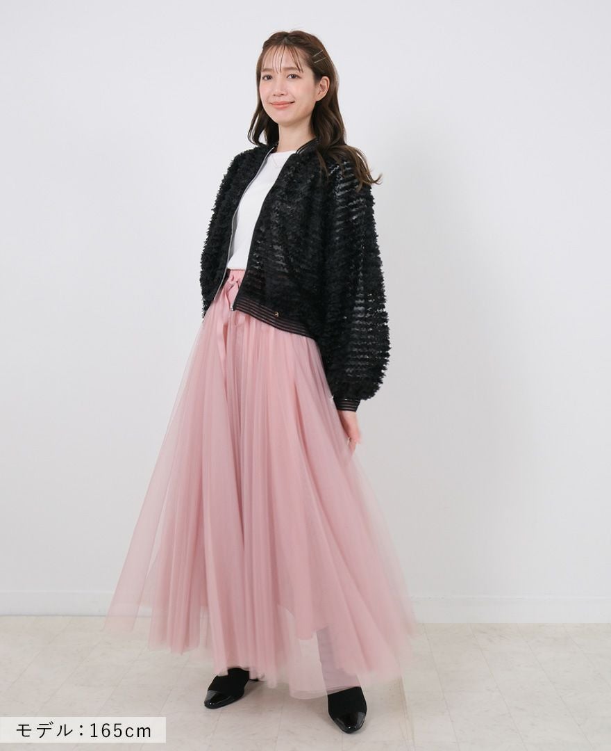 TRECODE（トレコード）のチュール袖ブルゾンの詳細