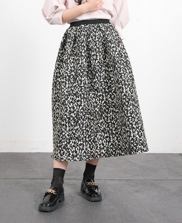 TRECODE（トレコード）の神戸・山の手フラワージャガードスカート（リバーシブル）の詳細