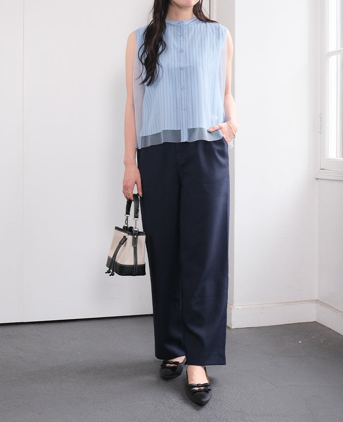 TRECODE（トレコード）のストライプノースリーブシャツの詳細