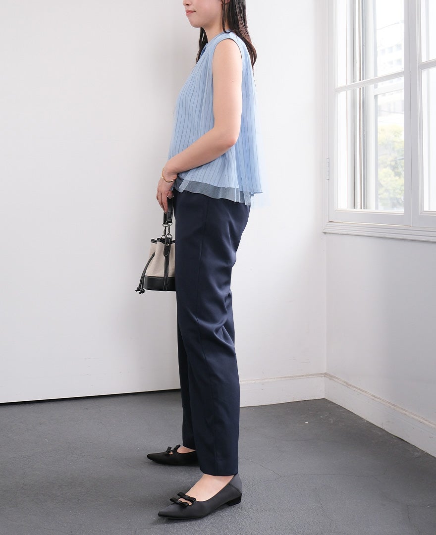 TRECODE（トレコード）のストライプノースリーブシャツの詳細